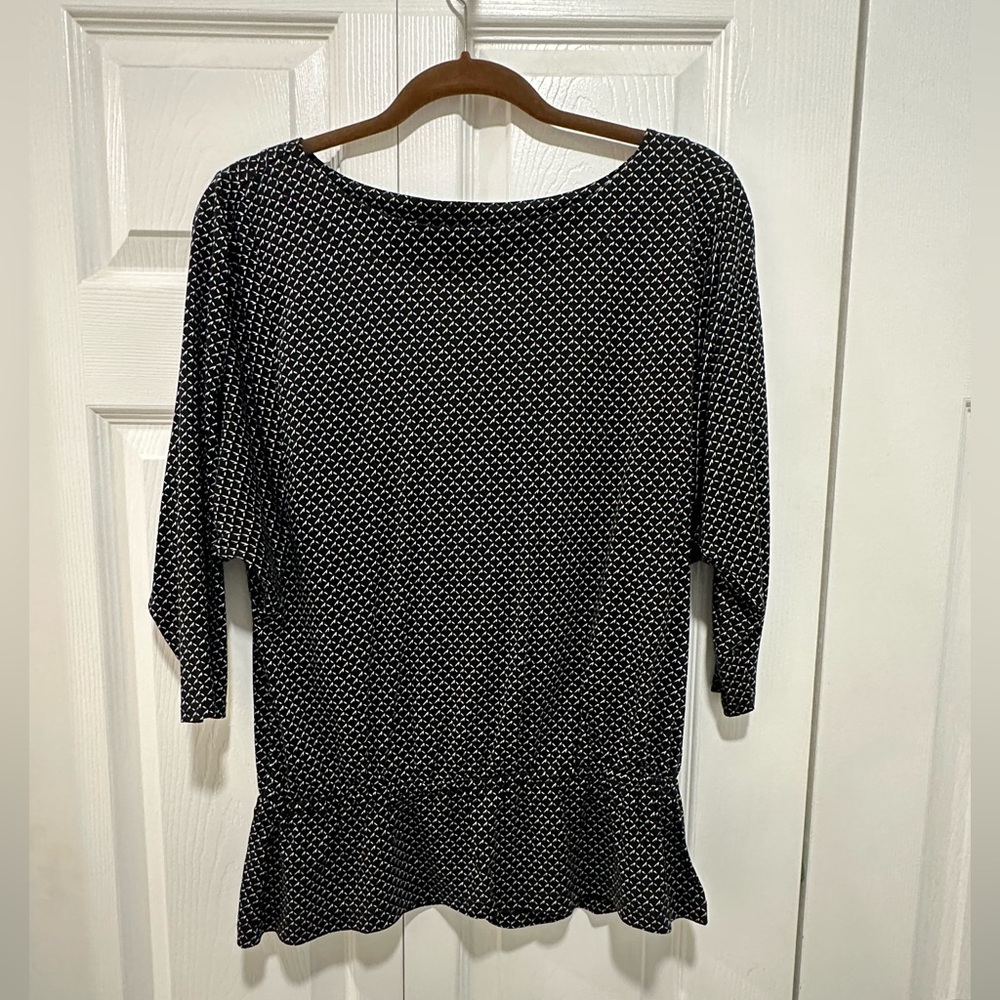 LOFT top black and white